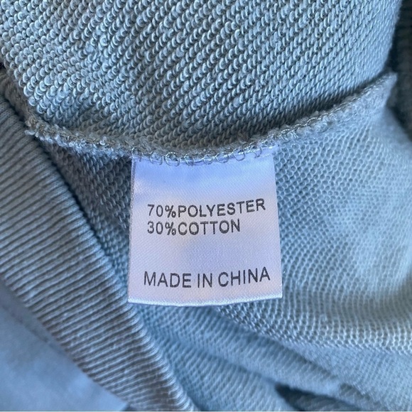 PRINCESS Polly Oversized Crewneck Graphic Long Sleeve Sweatshirt Sage Green US 2 - Picture 8 of 10